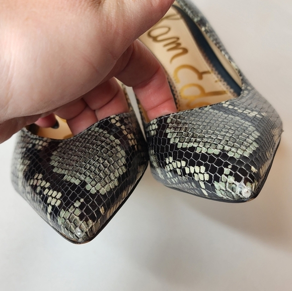 Sam Edelman 9W Green Black Snake Print Hazel Heels Stilletos - Picture 16 of 16